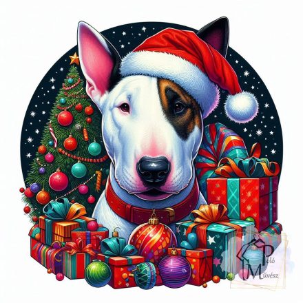 Christmas Bull Terrier T-shirt - Bull Terrier Shirt