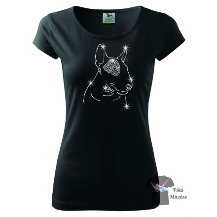 Bull Terrier Rhinestone T-shirt - BullTerrier Crystal Shirt