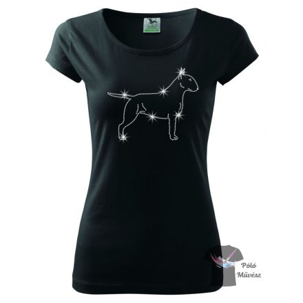 Bull Terrier Rhinestone T-shirt - BullTerrier Crystal Shirt