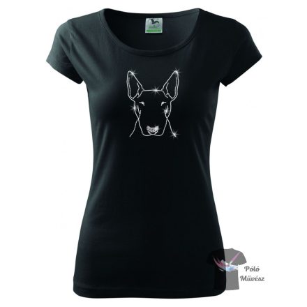 Bull Terrier Rhinestone T-shirt - BullTerrier Crystal Shirt