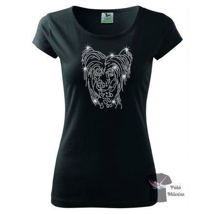 Chinese Crested Rhinestone T-shirt - Chinese Crested Crystal Shirt