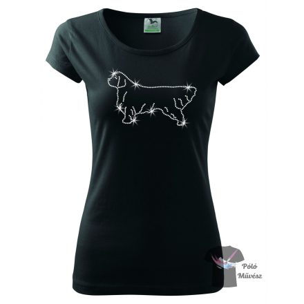 Clumber Spaniel Rhinestone T-shirt - Clumber Spaniel Crystal Shirt