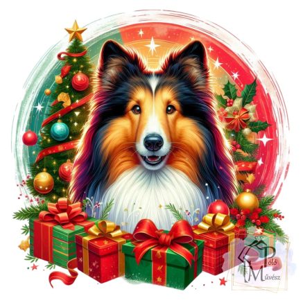 Christmas Rough Collie T-shirt - Collie Shirt