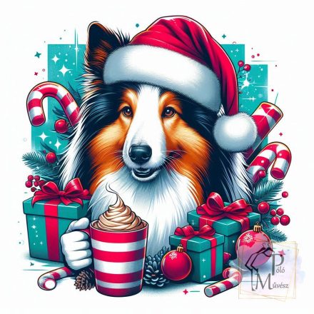 Christmas Rough Collie T-shirt - Collie Shirt