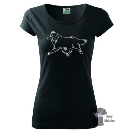 Collie Rhinestone T-shirt - Collie Crystal Shirt