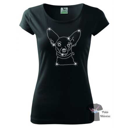 Chihuahua Rhinestone T-shirt - Chihuahua Crystal Shirt