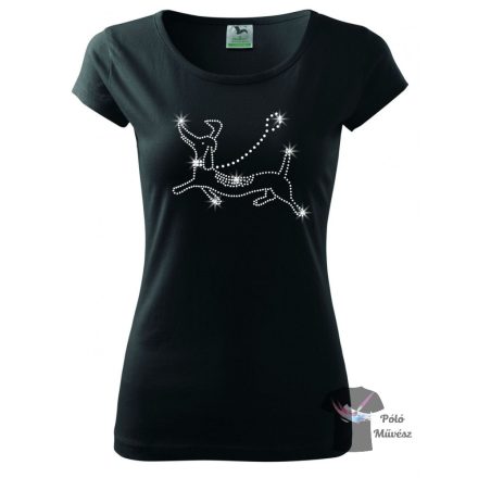 Dachshund T-shirt with rhinestone