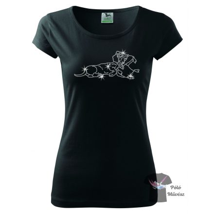 Dachshund Rhinestone T-shirt - Dachshund Crystal Shirt