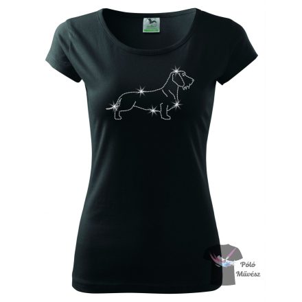 Dachshund Rhinestone T-shirt - Dachshund Crystal Shirt