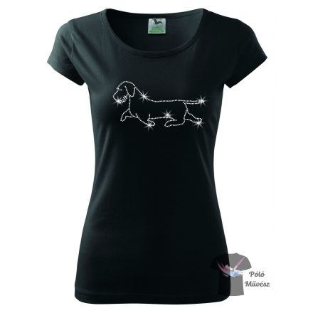 Dachshund Rhinestone T-shirt - Dachshund Crystal Shirt