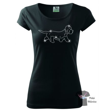 Dandie Dinmont Terrier Rhinestone T-shirt - Dandie Dinmont Terrier Crystal Shirt