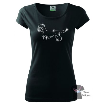 Dandie Dinmont Terrier Rhinestone T-shirt - Dandie Dinmont Terrier Crystal Shirt