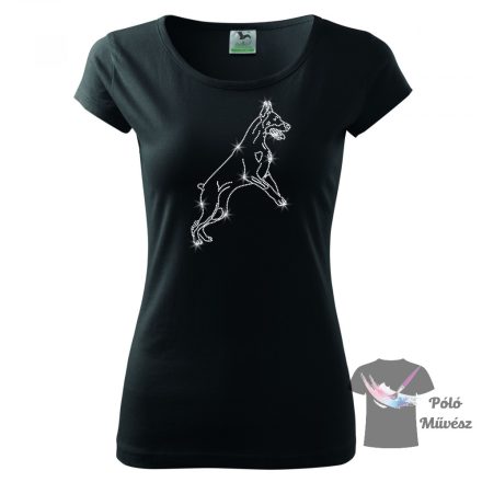 Doberman Rhinestone T-shirt - Doberman Crystal Shirt