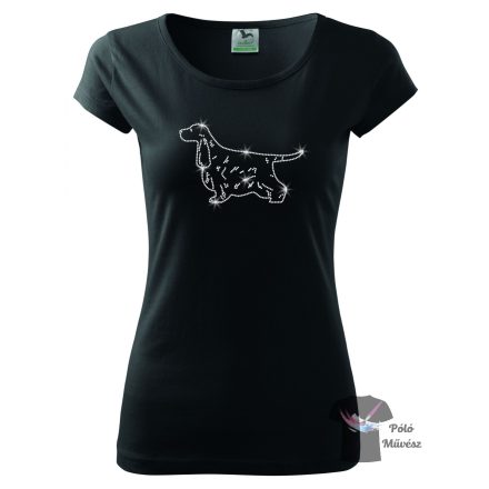 English Cocker Spaniel Rhinestone T-shirt - English Cocker Spaniel Crystal Shirt