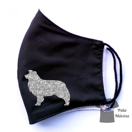 Border Collie face mask, dog mask