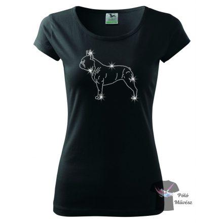 French Bulldog Rhinestone T-shirt - Frenchie Crystal Shirt