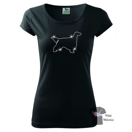 Gordon Setter Rhinestone T-shirt - Gordon Setter Crystal Shirt