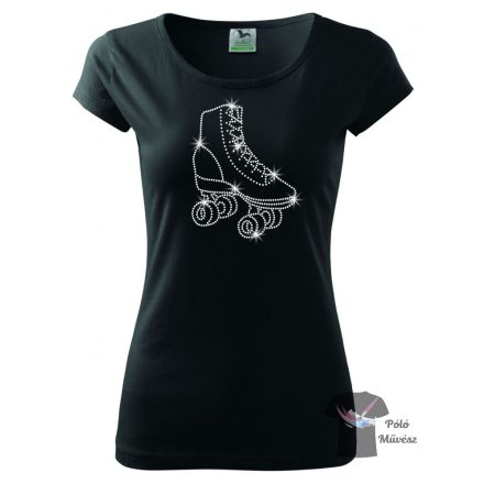 Roller skates rhinestone T-shirt