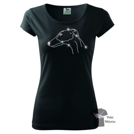 Greyhound Rhinestone T-shirt - Greyhound Crystal Shirt