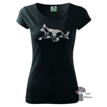 German Shepherd Rhinestone T-shirt - German Shepherd Crystal Shirt