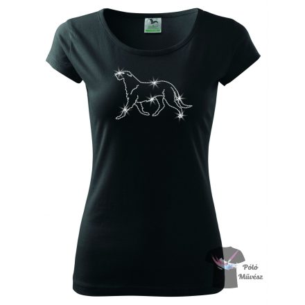 Irish Wolfhound Rhinestone T-shirt - Irish Wolfhound Crystal Shirt