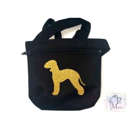 Bedlington Terrier Dog Treat bag with adjustable belt