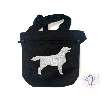 Flat Coated Retriever Dog Treat bag with adjustable belt