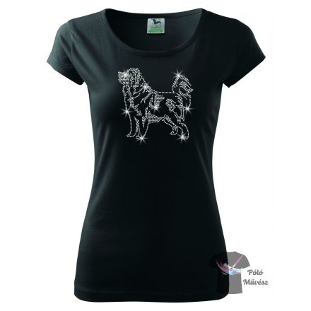 Caucasian Shepherd Rhinestone T-shirt - Caucasian Shepherd Crystal Shirt