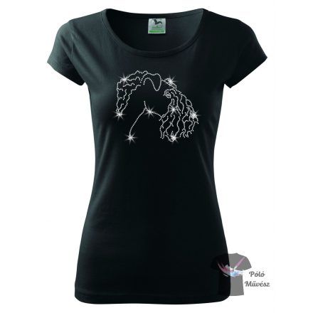 Kerry Blue Terrier Rhinestone T-shirt - Kerry Blue Terrier Crystal Shirt