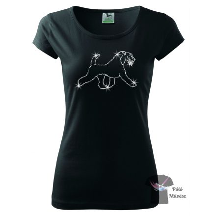 Kerry Blue Terrier Rhinestone T-shirt - Kerry Blue Terrier Crystal Shirt