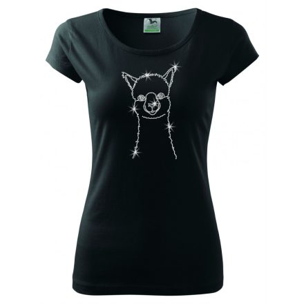 Llama T-shirt with rhinestone