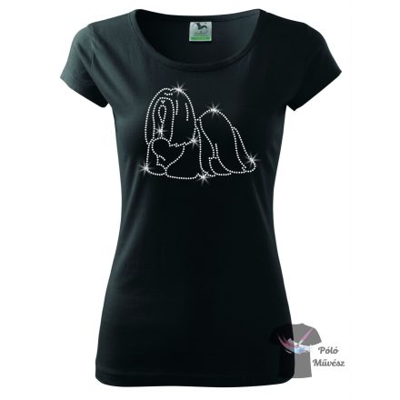 Lhasa Apso Rhinestone T-shirt - Lhasa Apso Crystal Shirt