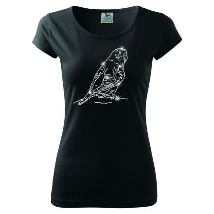 Parrot T-shirt with rhinestone