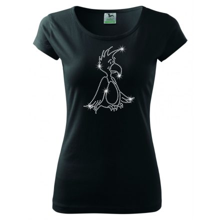 Parrot T-shirt with rhinestone