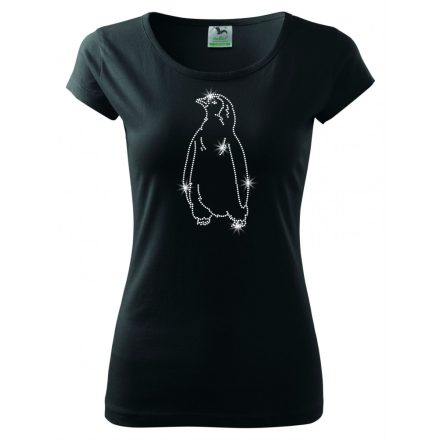 Penguin T-shirt with rhinestone