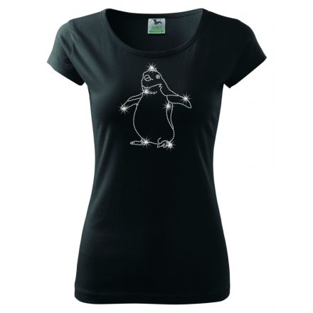 Penguin T-shirt with rhinestone