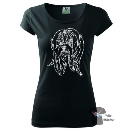 Maltese Dog Rhinestone T-shirt - Maltese Dog Crystal Shirt