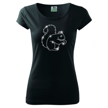 Squirrel T-shirt with rhinestone