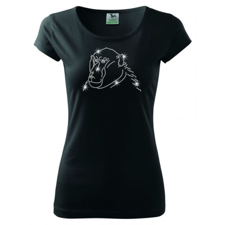 Monkey T-shirt with rhinestone