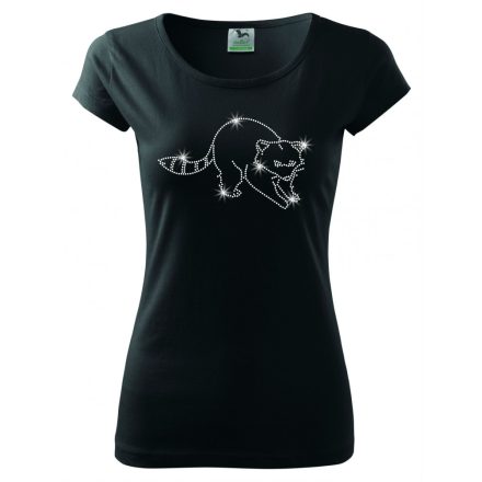 Raccoon T-shirt with rhinestone