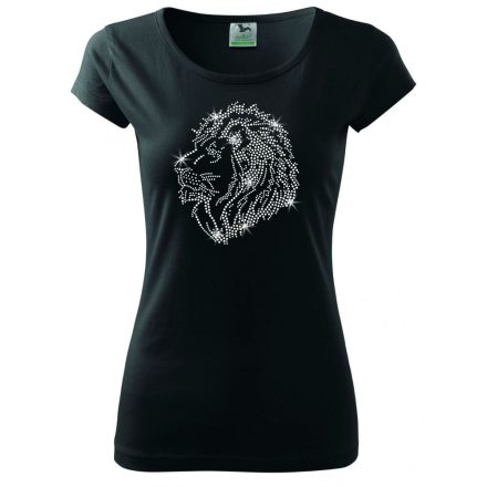 Lion T-shirt with rhinestone