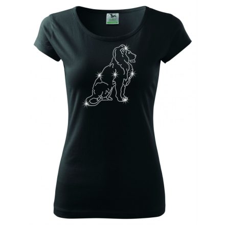 Lion T-shirt with rhinestone