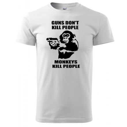 Funny T-shirt - Guns don't kill