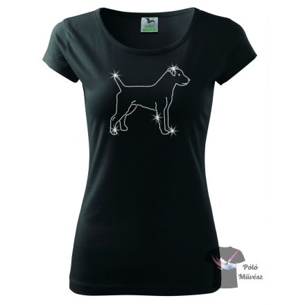 Parson Russell Terrier Rhinestone T-shirt - Parson Russell Terrier Crystal Shirt