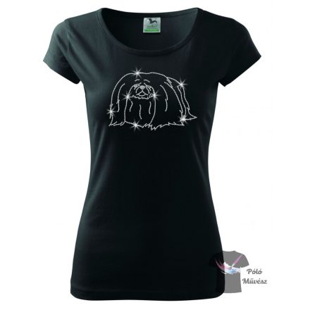 Pekingese Rhinestone T-shirt - Pekingese Crystal Shirt