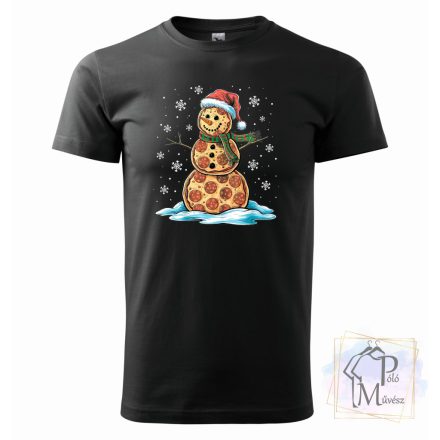 Pizza Snowman Shirt - Christmas T-shirt