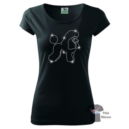 Poodle Rhinestone T-shirt - Poodle Crystal Shirt