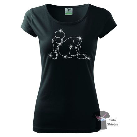 Poodle Rhinestone T-shirt - Poodle Crystal Shirt