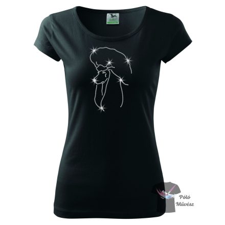 Poodle Rhinestone T-shirt - Poodle Crystal Shirt