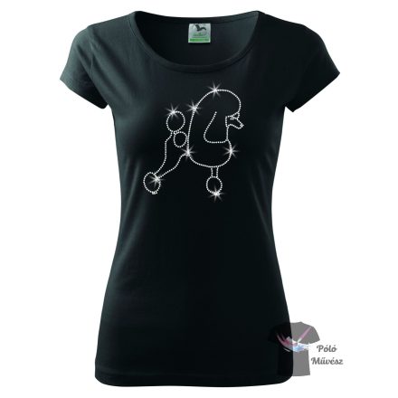 Poodle Rhinestone T-shirt - Poodle Crystal Shirt